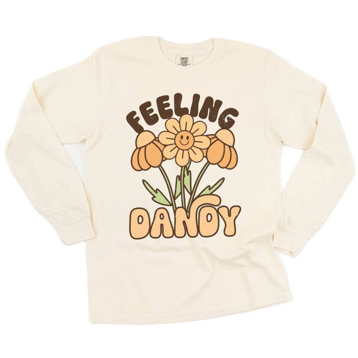 Feeling Dandy - T-SHIRT À MANCHES LONGUES ET COULEURS CONFORTABLES pour la vente par Little Mama Shirt Shop