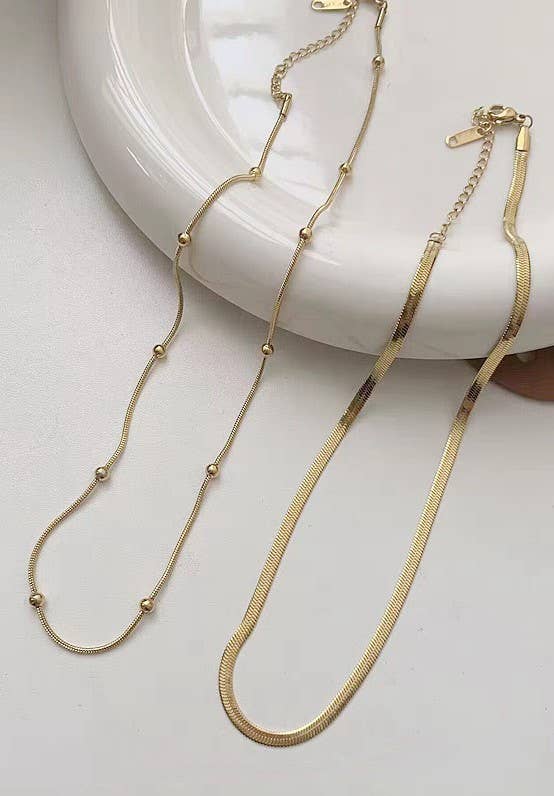 Gold STAINLESS STEEL WATERPROOF TARNISH FREE NECKLACE | 40NK320 for wholesale on Faire3