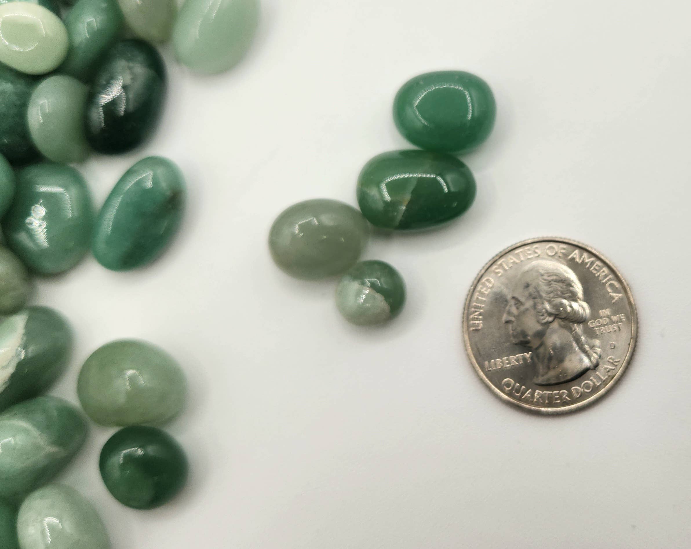 Meraki Gemstones – wholesale Spiritual stone/crystal – Green Aventurine Tumbled Gemstones 10-20mm (0.5kg/1.1 lbs.)5