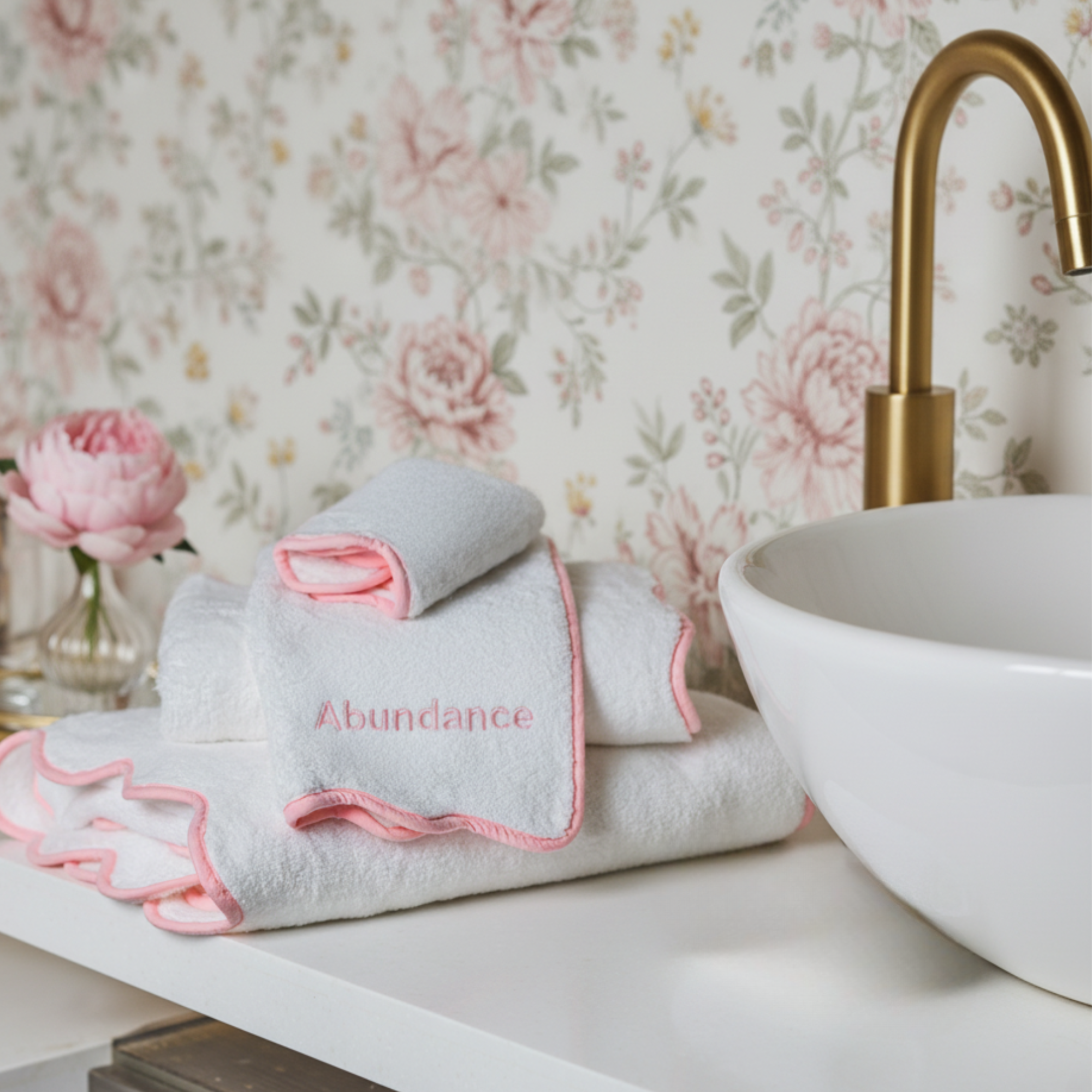 Lotus Linen – wholesale Badrumsmatta – Lyxig badrumsmatta i bomull med kammusselkanter122