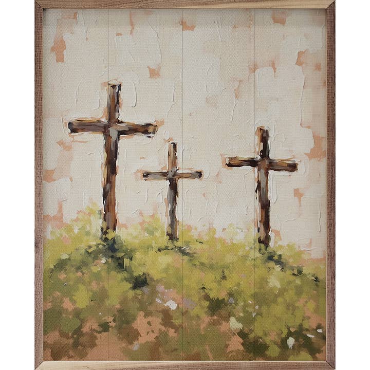 Three Crosses On Hill Grass for wholesale by Kendrick Home