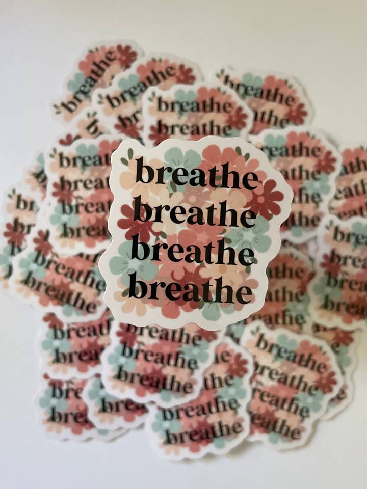 Aufkleber durchatmen für den Großhandel von Amelia & Co