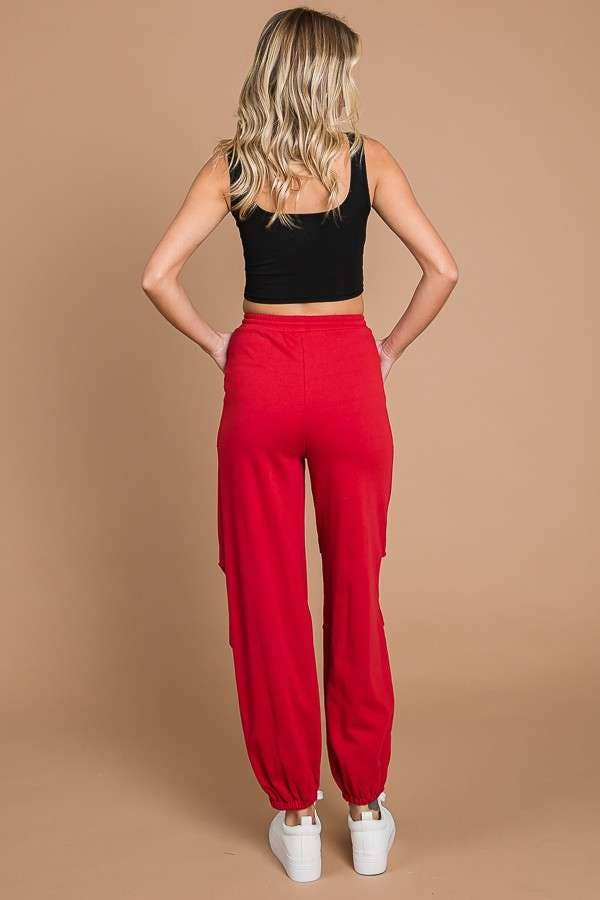 Culture Code - Vente Pantalon de survêtement/de jogging – femme - CFP1937 - JOGGING CARGO EN MOLLETON14