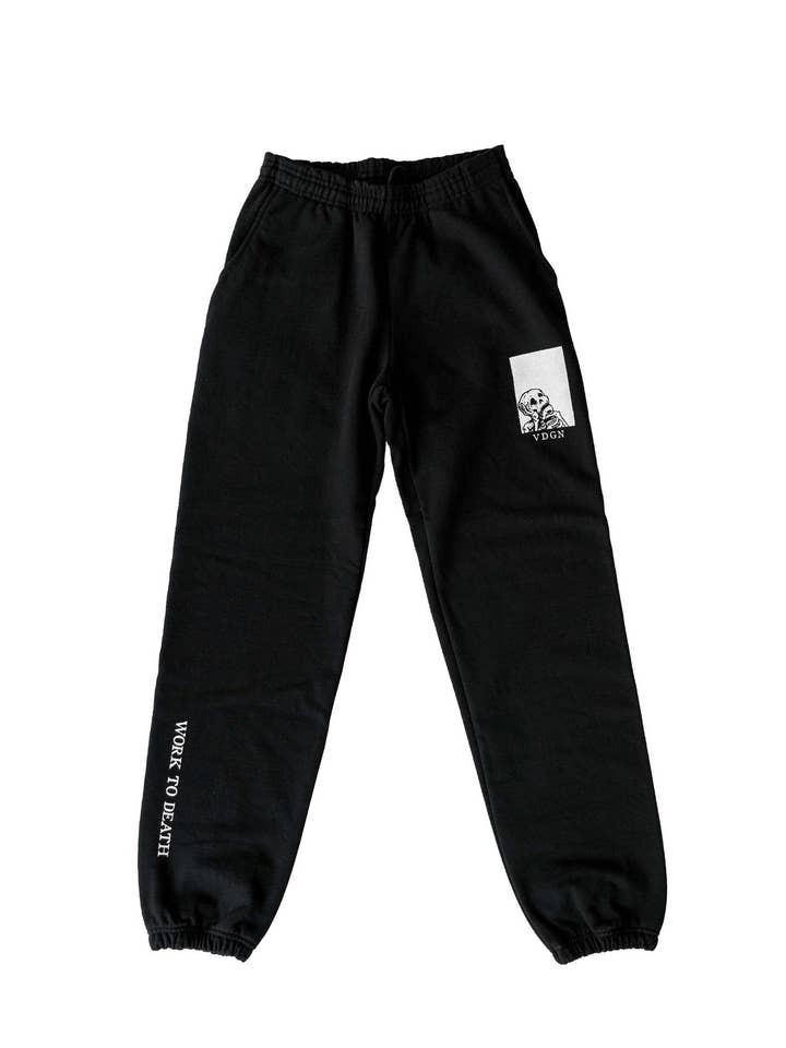 Pantalon de survêtement Work To Death - Noir pour la vente par Vardagen
