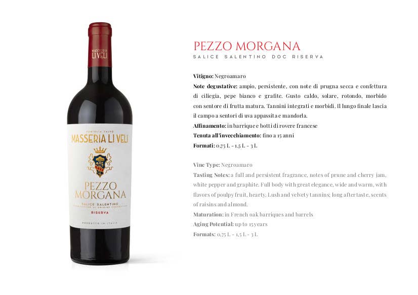 Metina SAS - Wholesale Red Wine - Piece of Morgana DOC Masseria Li Veli Jeroboam 3 liters Wood 2