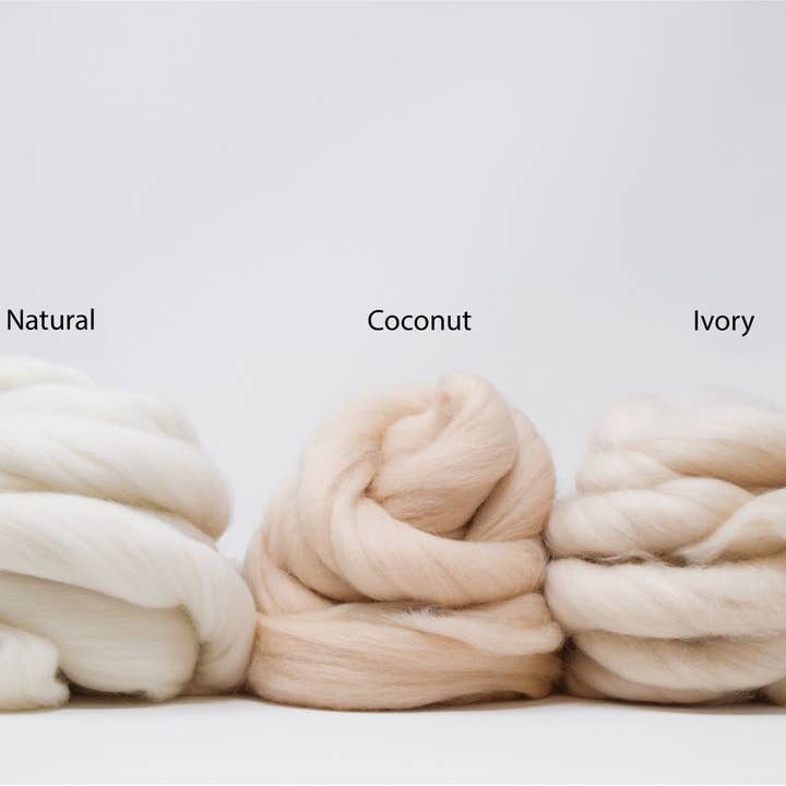 Ganxxet, Inc. - Wholesale Yarn - MERINO WOOL ROVING - COCONUT