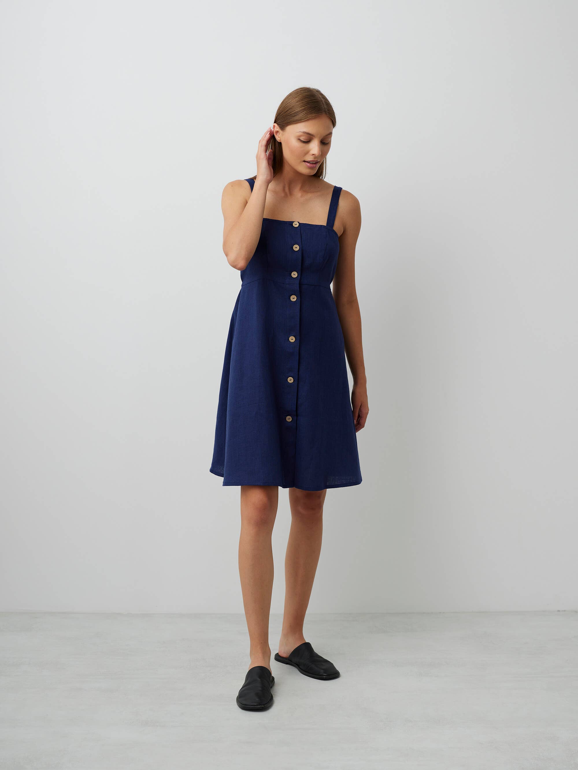 Love and Confuse - Wholesale Dress - Women's - Indie Linen Button Down Dress3