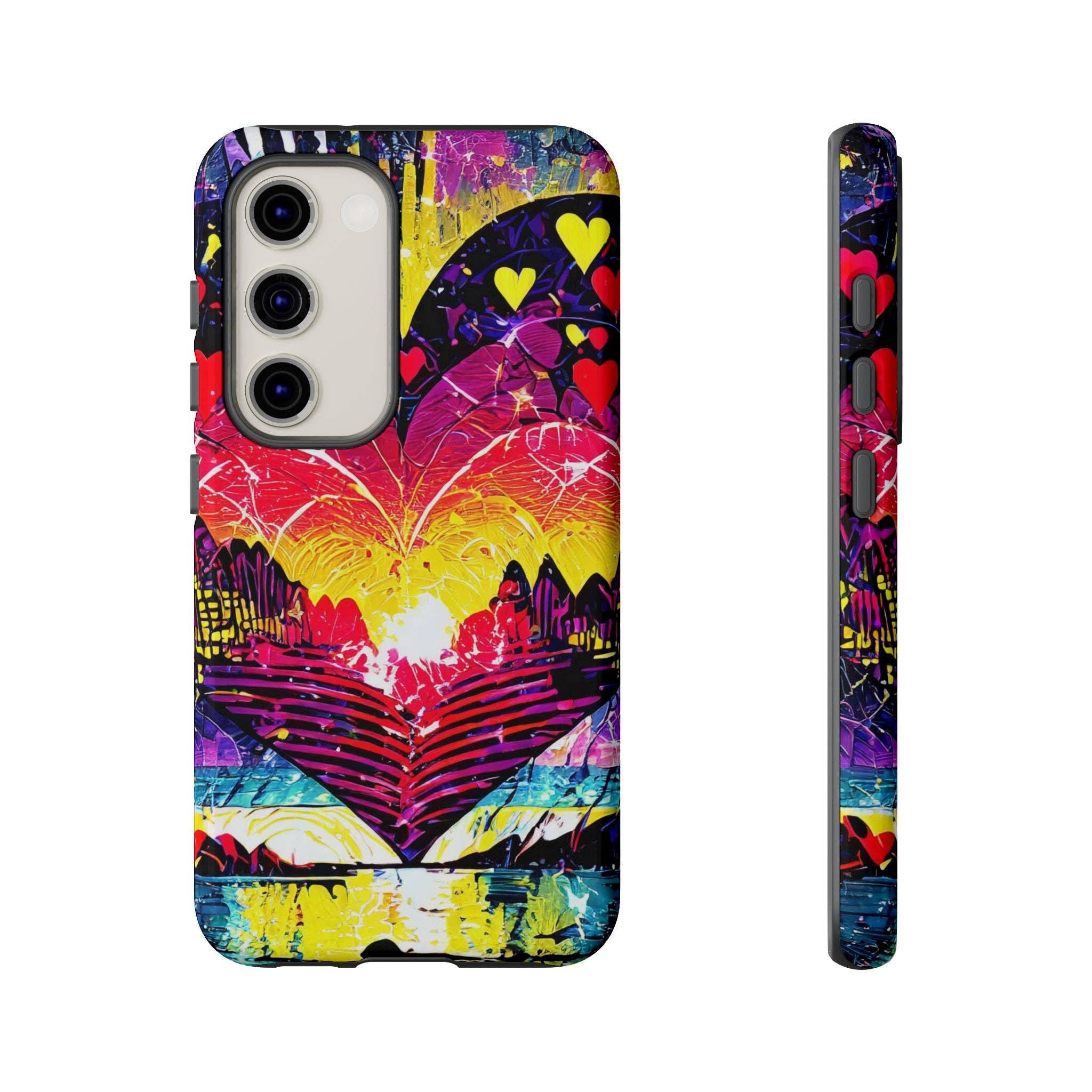 Studio 653 Clothing Co - Wholesale Phone Case - Women's - Vibrant Heart Sunset Tough Phone Case112