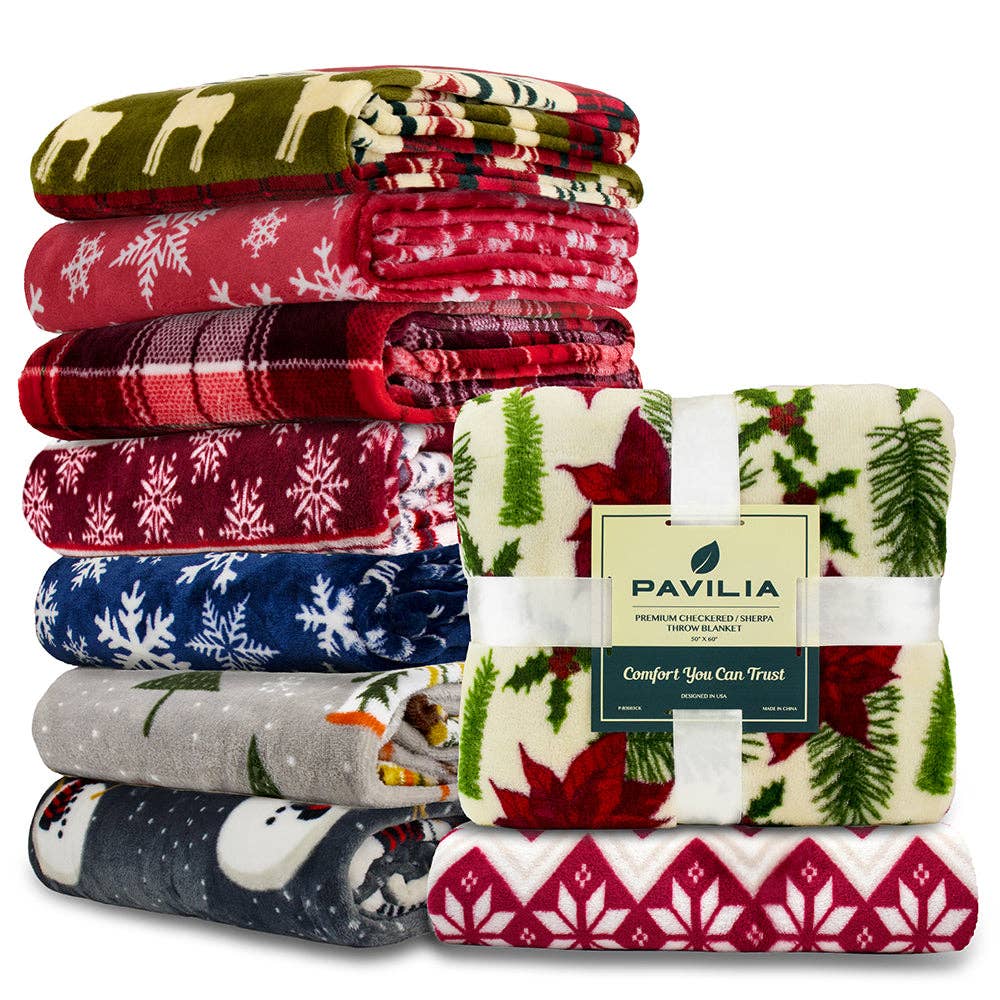 Pavilia – wholesale Prydnadsfilt – Pavilia julfleecefilt med säsongsmotiv8