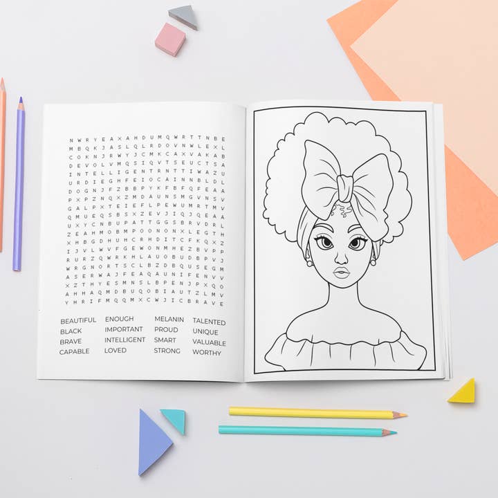 Ebony Notes Company - Vente Livre de coloriage et d'activités pour enfants et bébés - Livre de coloriage Chère petite fille noire4