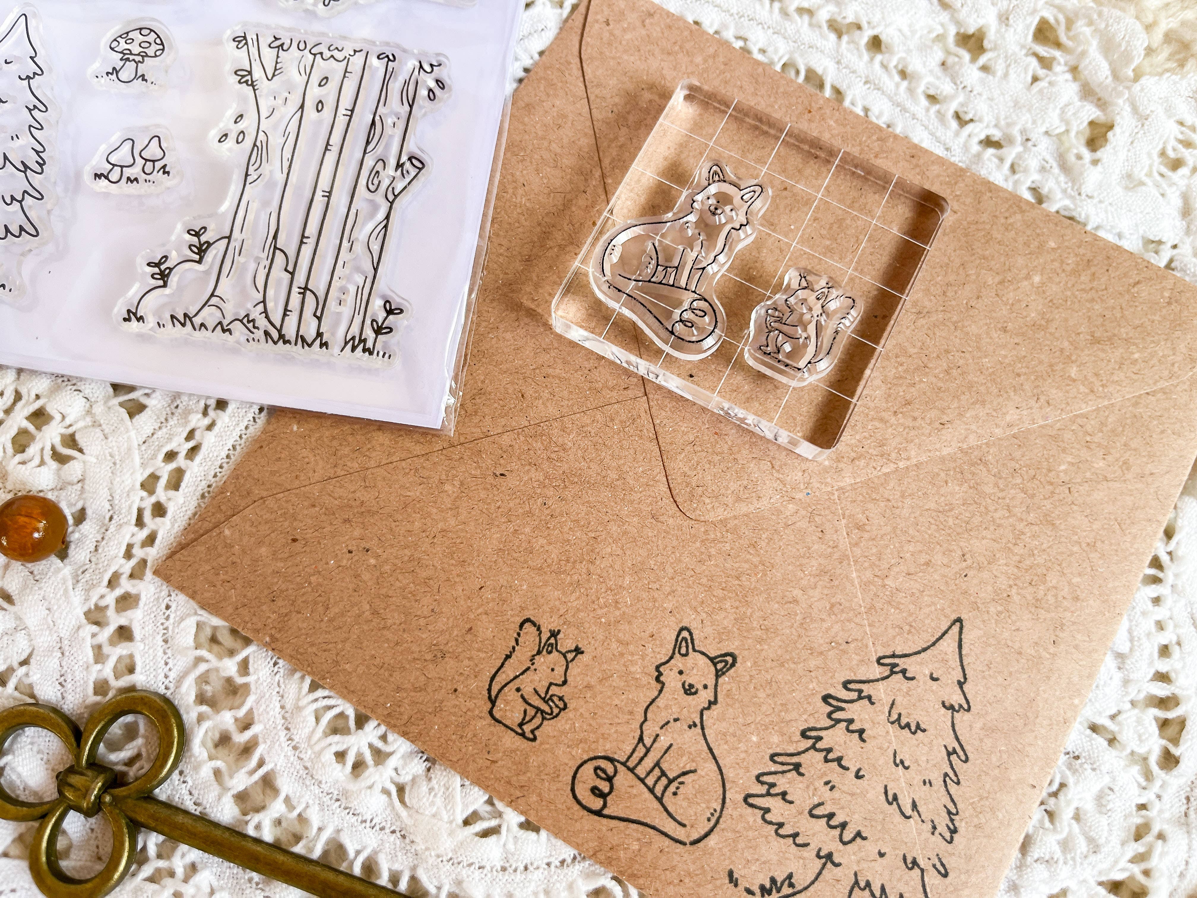 annalunakdraws – Großhandel Gummi-/Dekostempel – Clear Stamp Set - Forest Critters5