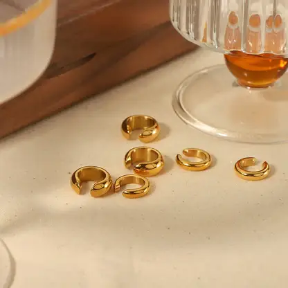 Gooddiy - Wholesale Clip-On Earrings - Plating Stainless Steel 18k Gold Plated Ear Cuffs wholesale3