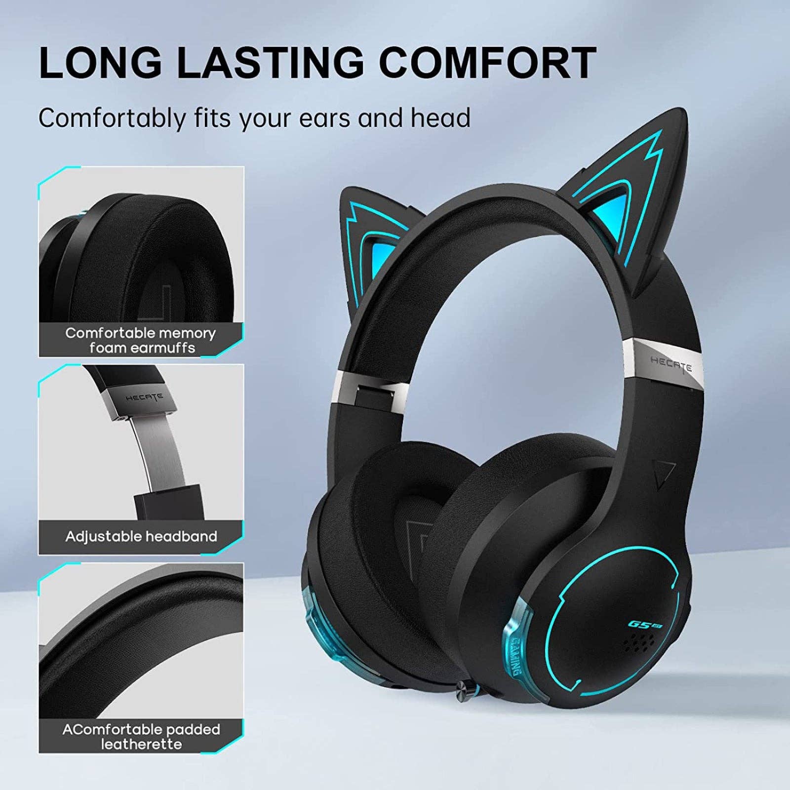 Sixale - Wholesale Headphones - Edifier G5BT CAT Wireless Bluetooth Wired Cat Ear Gaming Headset with Mic7