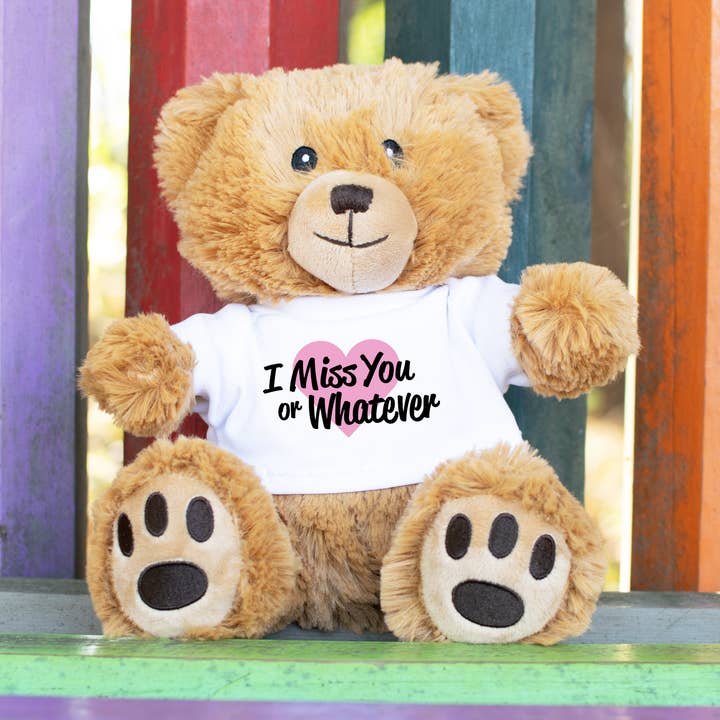 Lucky Luna Apparel - Venta al por mayor Peluche - Niños y bebés - Te extraño o lo que sea Osito divertido