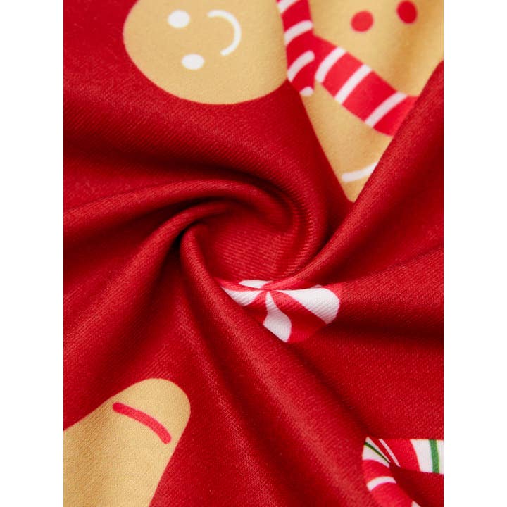 Red Christmas Family Gingerbread Man Onesies ( Flame Resistant ) for wholesale on Faire