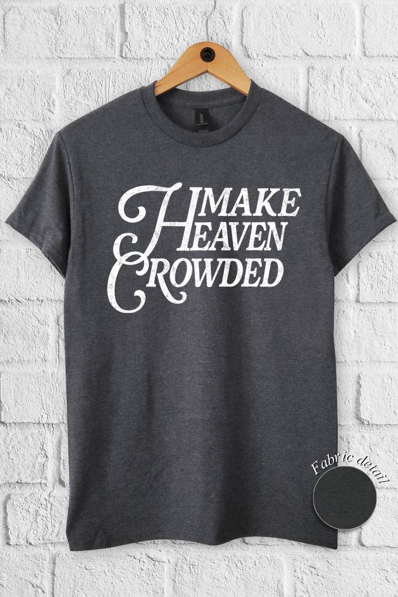 Pink Irene Wholesale - Wholesale Shirt - Women's - Make Heaven Crowded Graphic Heavy Cotton Tee3
