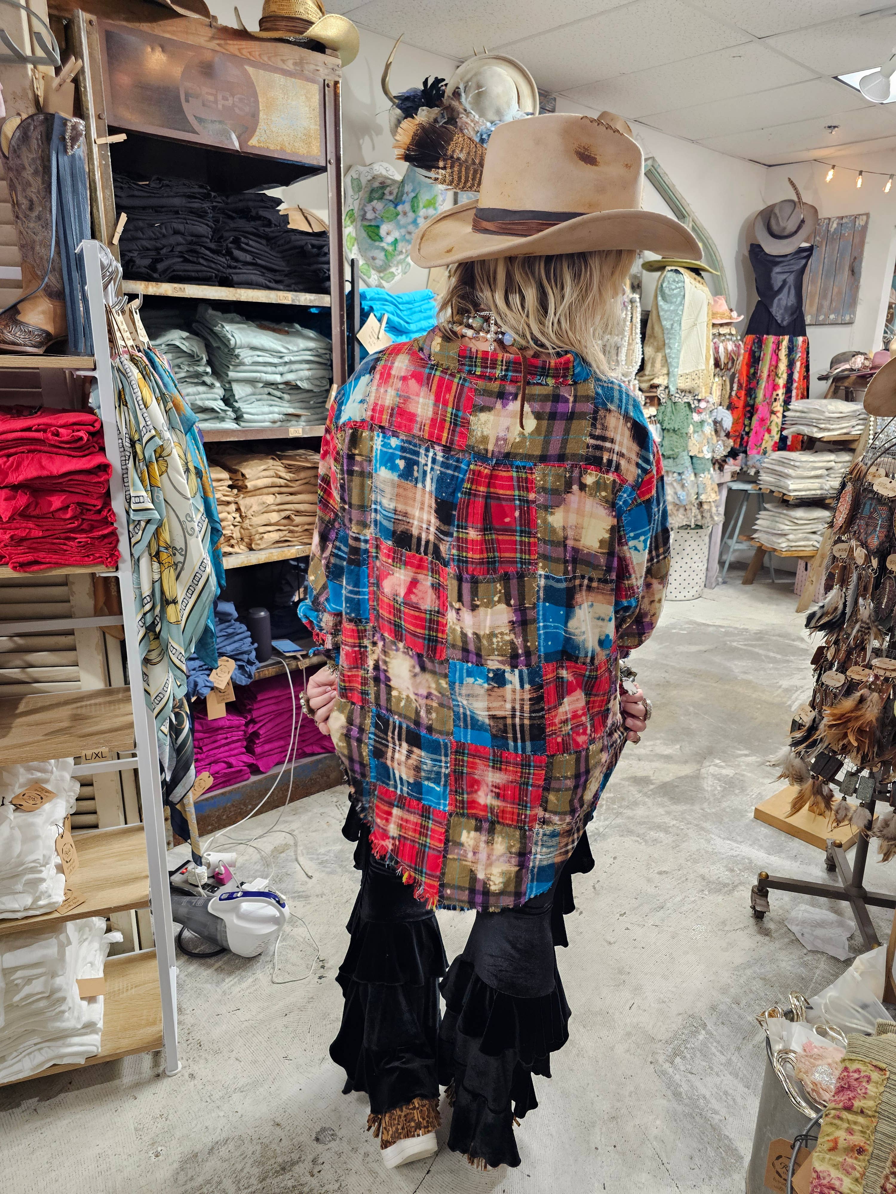 A Rare Bird Shop - Wholesale Button Down Shirt - Women's - Zig Zag Flannel Shirt4