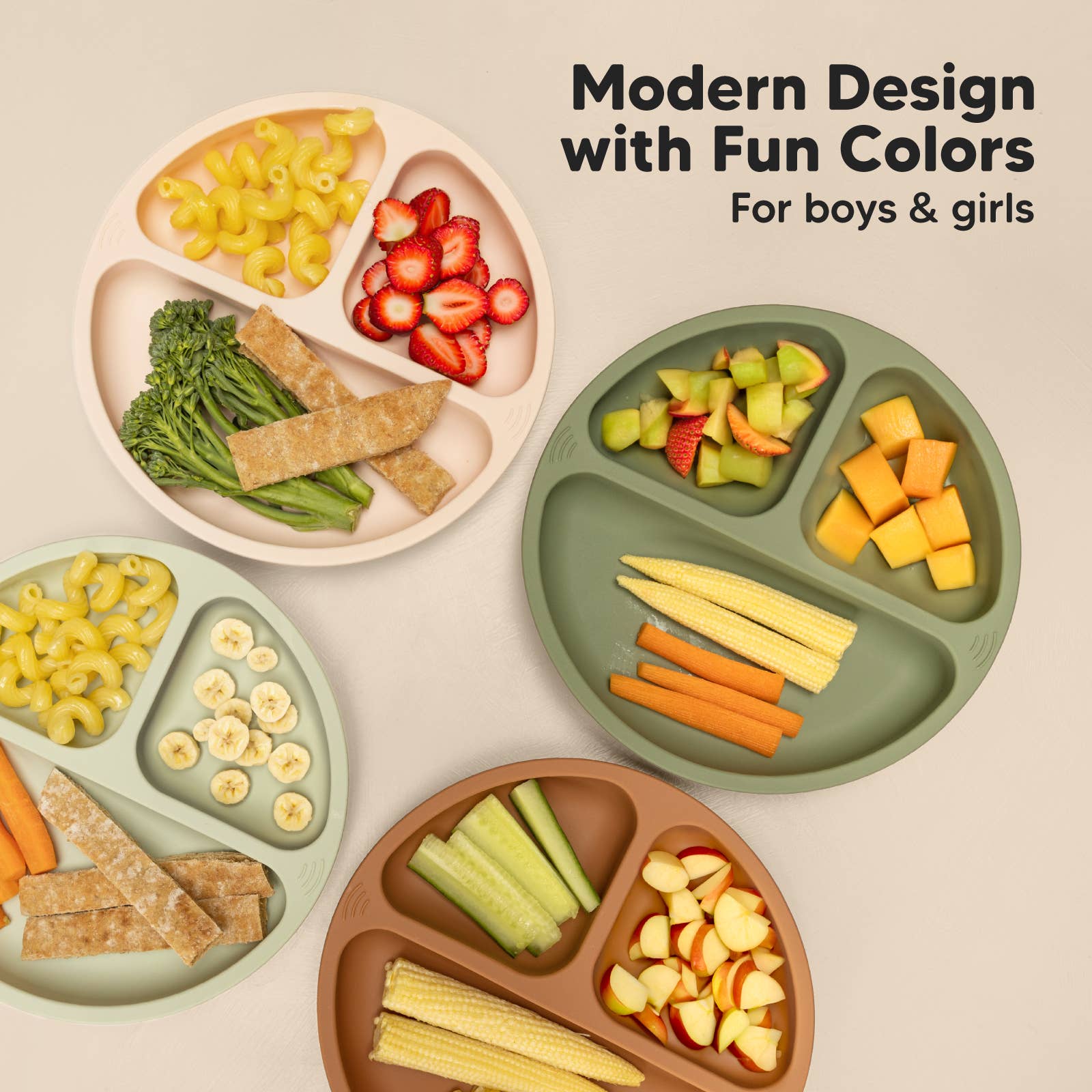 Tapper 3-Pack Prep sugplattor för baby, BPA-fri silikonplatta för wholesale på Faire8