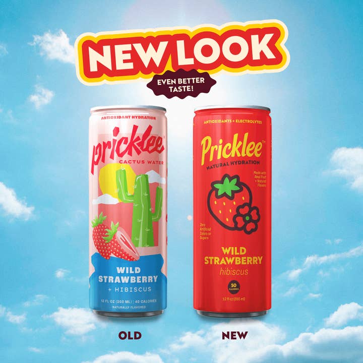 Pricklee Natural Hydration - Wholesale Flavored/Infused Water (Non-Carbonated) - Pricklee Natural Hydration - Wild Strawberry (12-pack)2