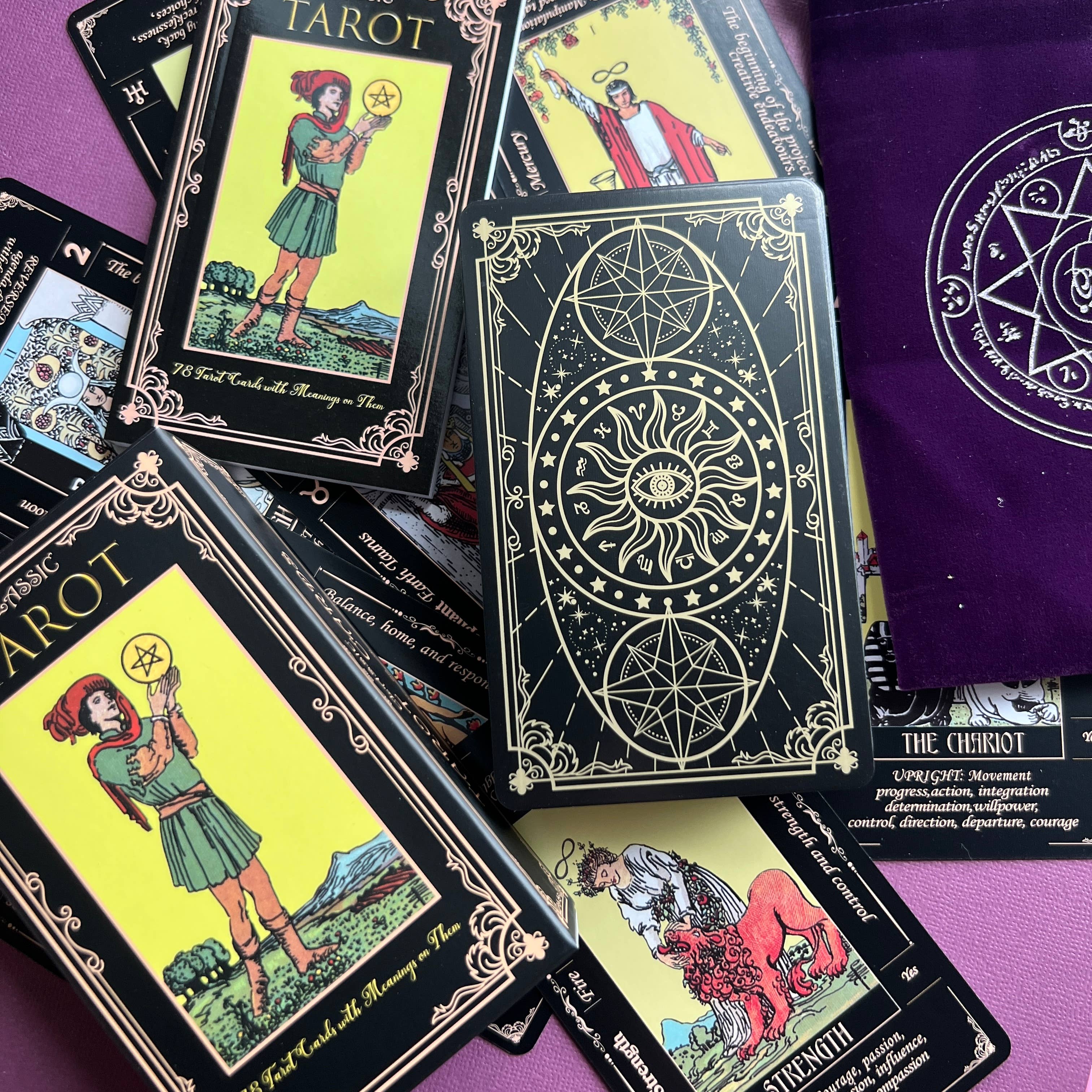 Ruby May Inc. - Wholesale Tarot Cards - Beginners Tarot Cards with Meaning and Keywords and BAG3