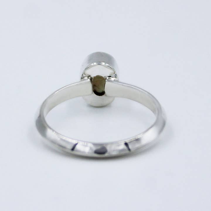 Silvex Jewelry - Wholesale Single Stone/Solitaire Ring - Ethiopian Opal Top Quality Stone Ring, 925 Silver Handmade Oval Shape Ring Size 83