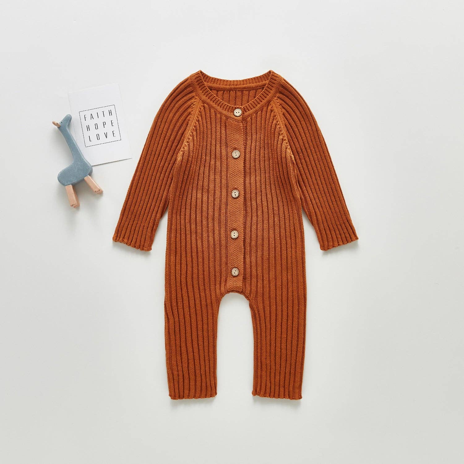 Little Trendy - Wholesale Jumpsuit - Baby - Baby long-sleeved knitted romper outing warm romper