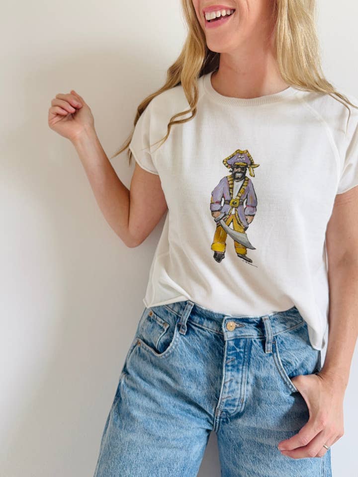 Chelsea McShane Art - Wholesale Screen Printed T-Shirt - Women's - "Pirate" Edgy Shirt