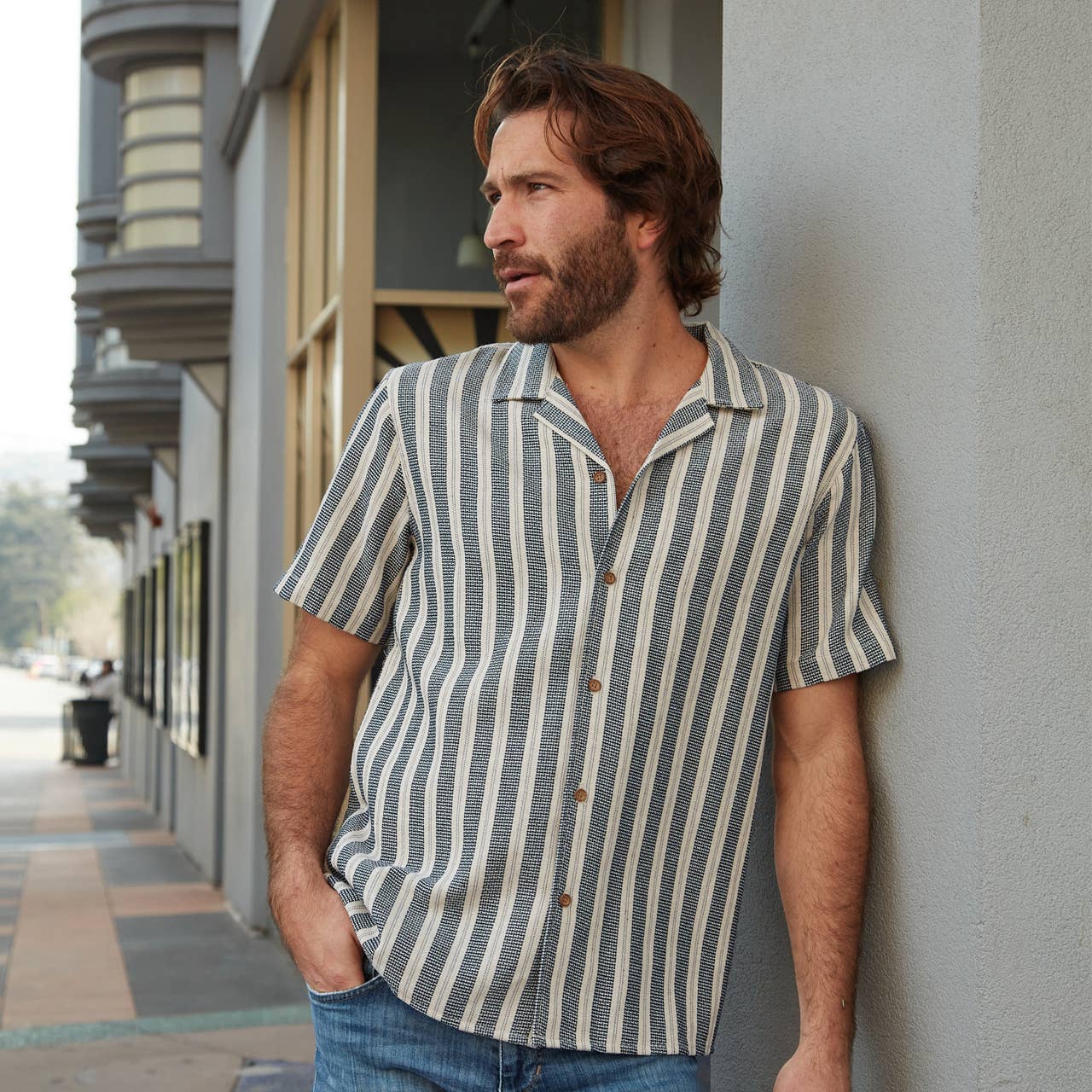 Marineblau Hunter Resort Hemd für den Großhandel auf Faire1