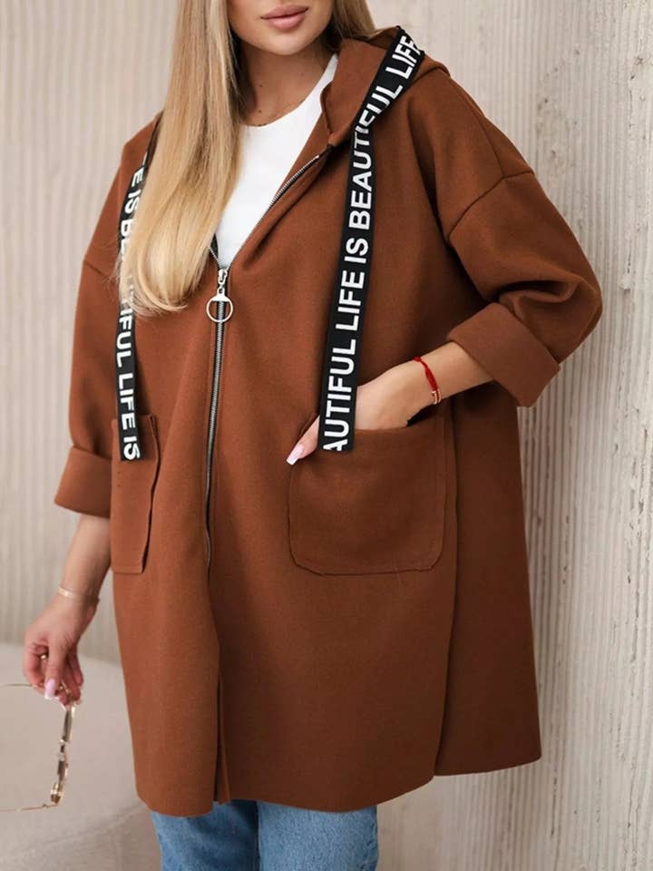 React Activewear – wholesale Hoodie – Women's – Full Size Hooded Zip-Up Longline Outerwear Plus Size12