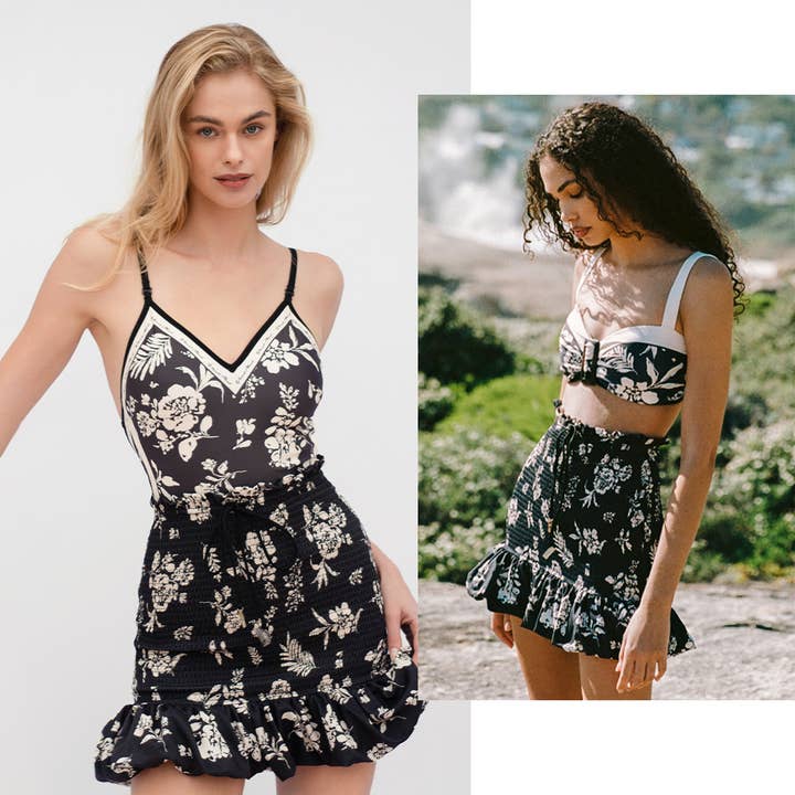 ARIA Shirred Mini Skirt for wholesale by Visual Mood