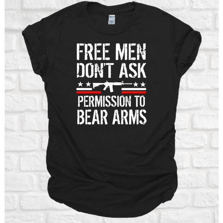 Camiseta con texto en inglés «Don't Ask Permission» para hombre para venta al por mayor de Ink'd Worx by Design