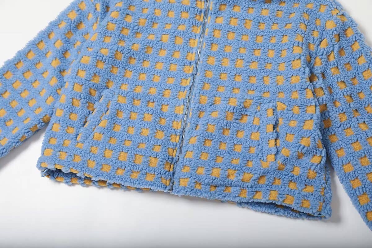 Hope & Sunshine - Wholesale Jacket - Women's - Plaid Lambswool Fashion Jacket7