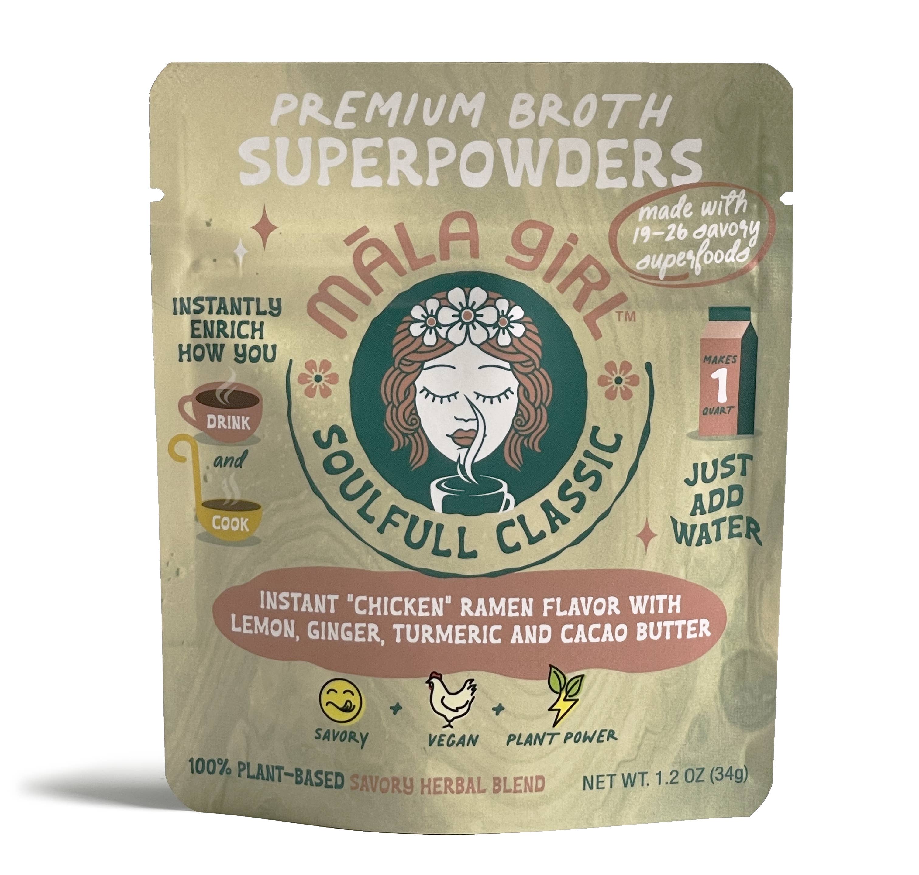 māla girl - Wholesale Ramen - Superfood Instant Broth Powder w/ Lemon Ginger and Turmeric