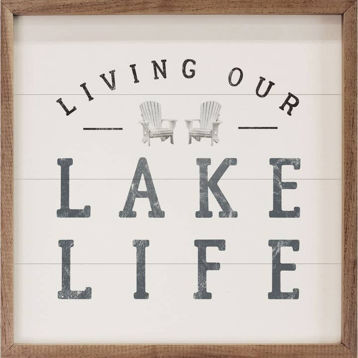 Living Our Lake Life White for wholesale by Kendrick Home