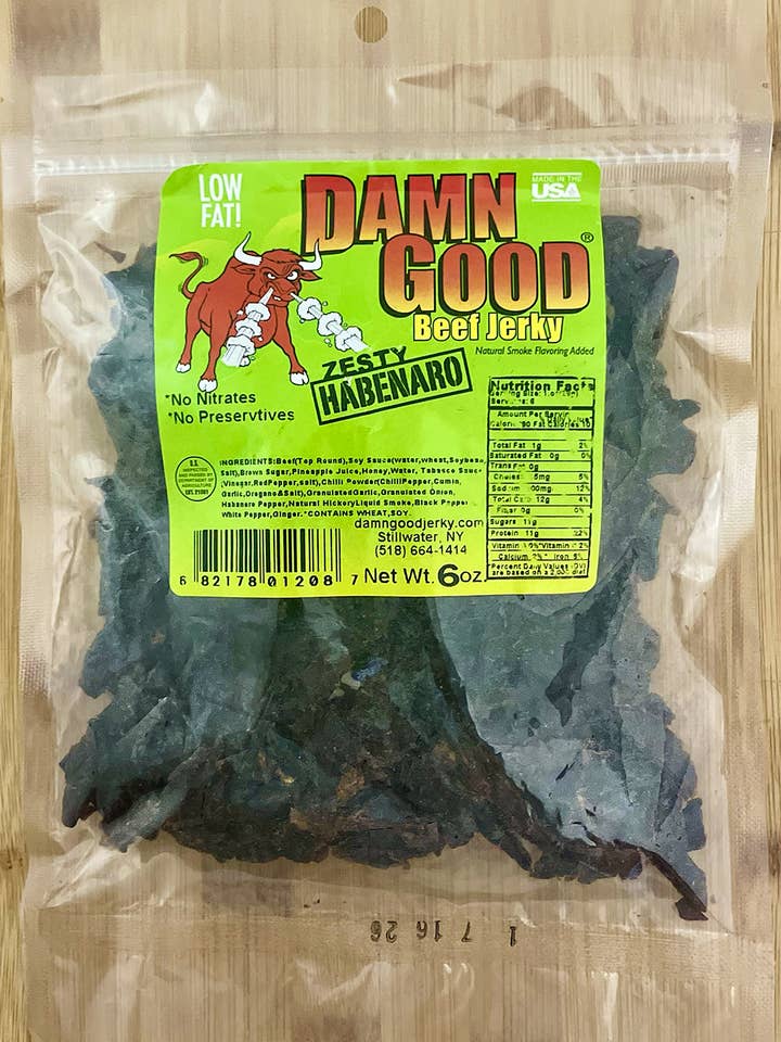 6 oz Zesty Habanero Beef Jerky for wholesale by Damn Good Beef Jerky