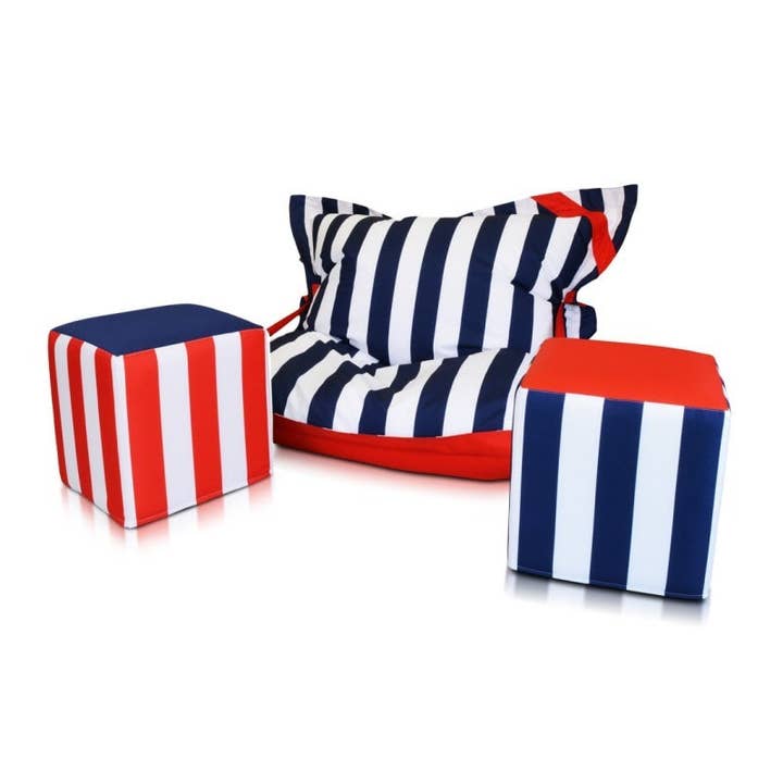 Pufmania - Wholesale Poef - Harde Kubus Poef met Zeemanprint