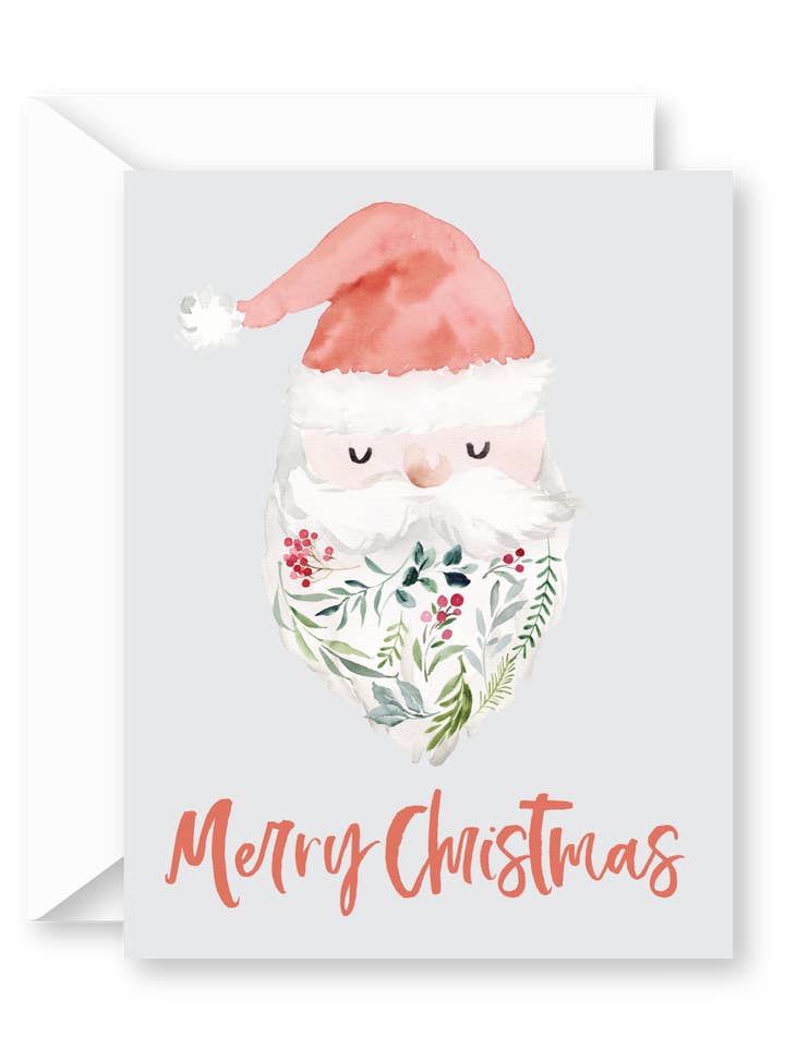Santa Merry Christmas Holiday Greeting Card for wholesale by Impress Design Studio