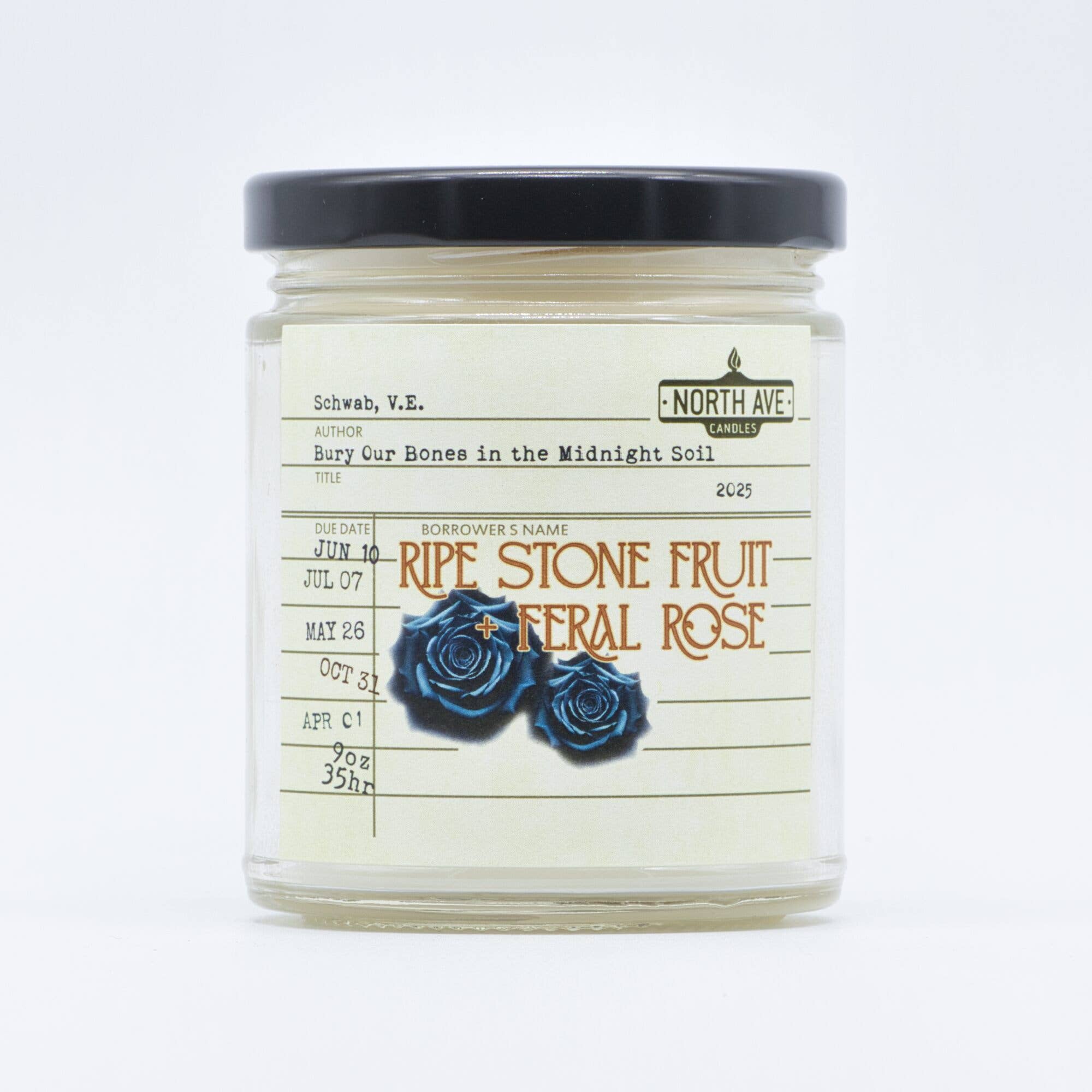 North Ave Candles - Wholesale Jar/Filled Candle - Book Candle / Bury Our Bones... / Bookstore Gifts0