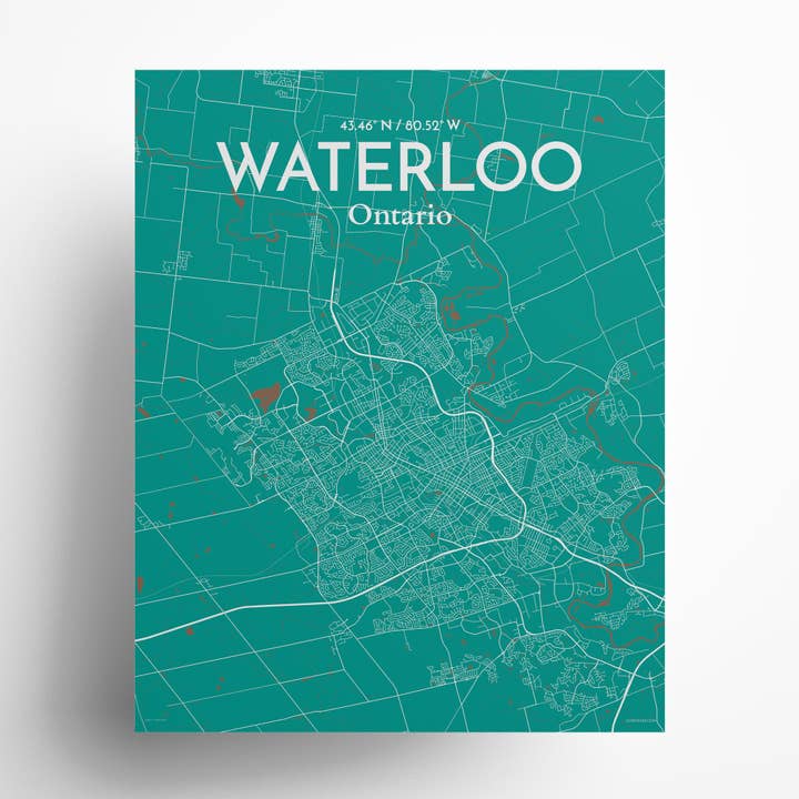 OurPoster.com - Wholesale Poster - Waterloo City Map Poster32