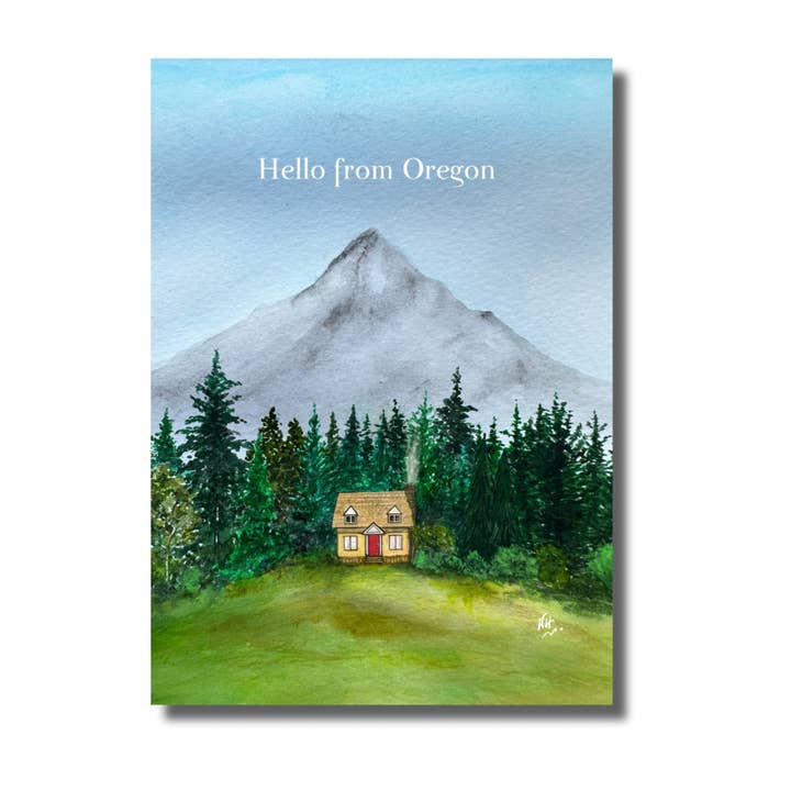 Hej från Oregon..Fantasifull Illustrationsvykort för wholesale av Moments Have You Cards