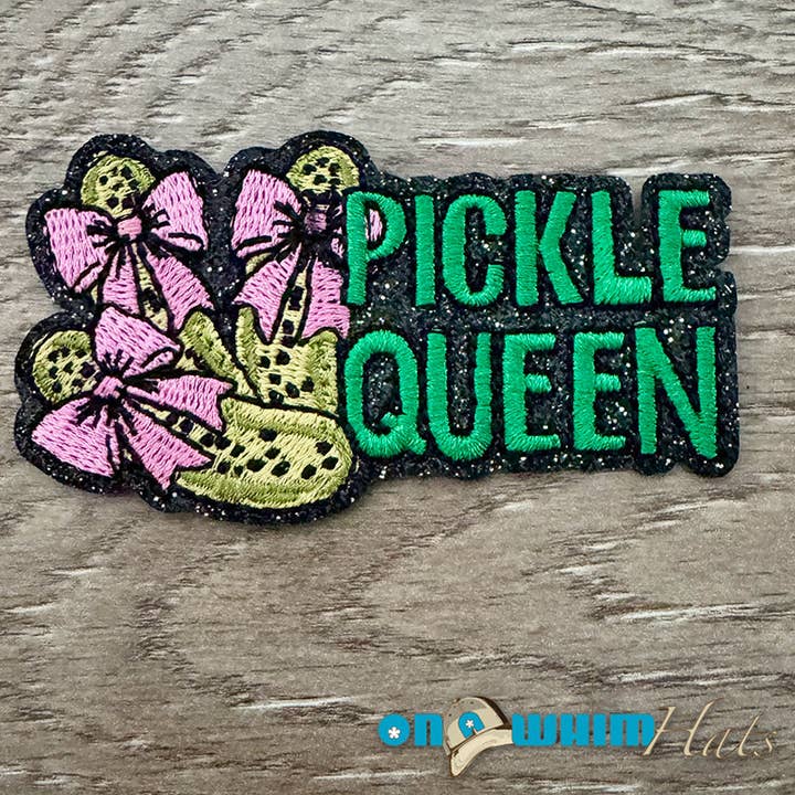 Pickle Queen Iron-On Patch (pack of 3) for wholesale by On a Whim Hats