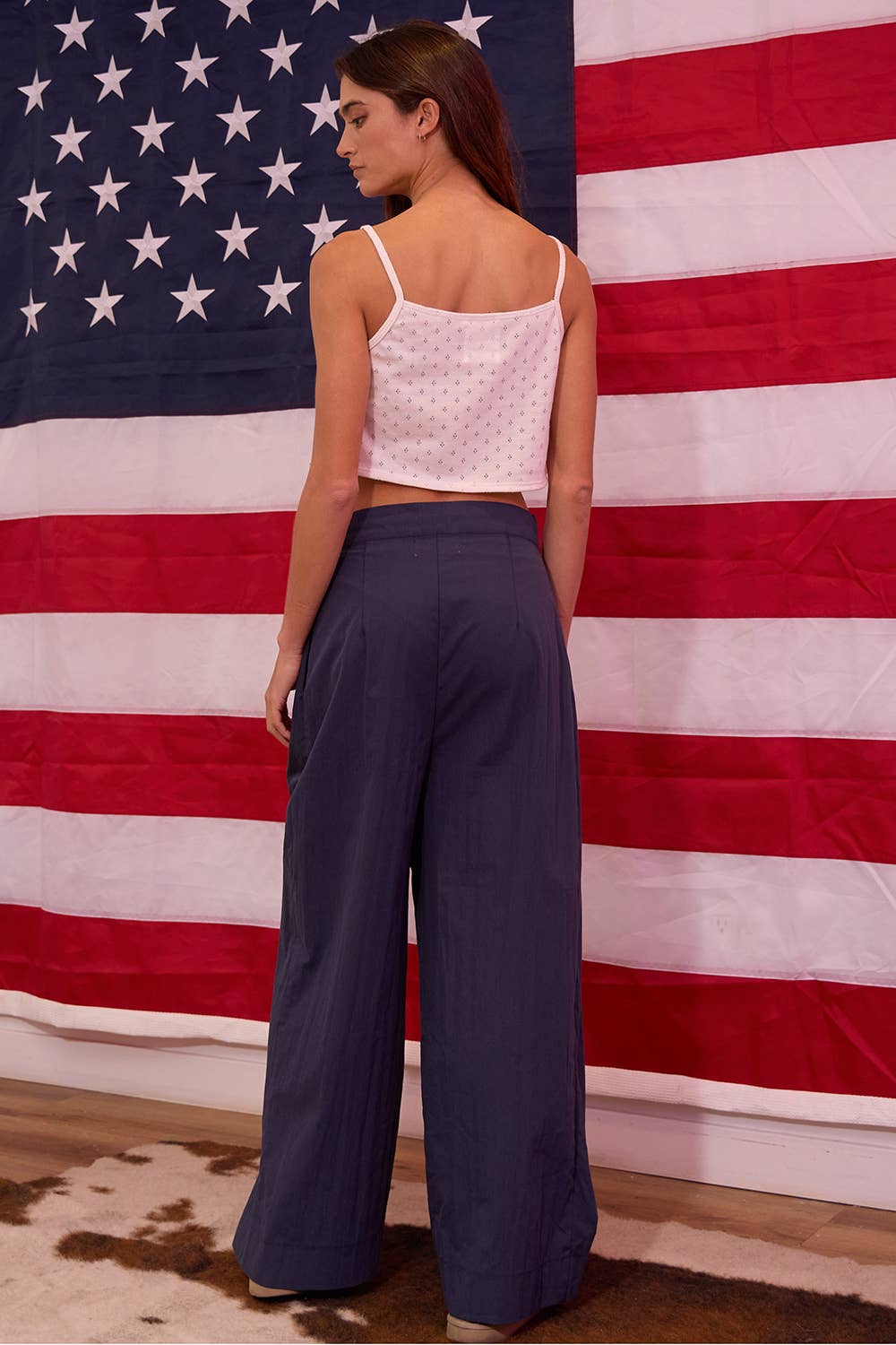 BUCKETLIST INC – wholesale Pants – Women's – IP5551 Overlapping Wrap Waist Tie Wide Leg Pants10