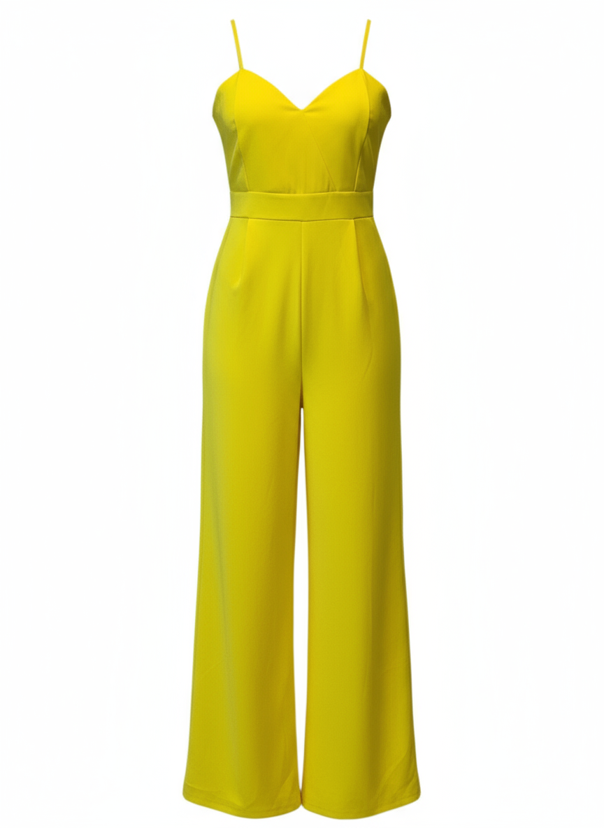 LONG YELLOW JUMPSUIT 20584 for wholesale on Faire2