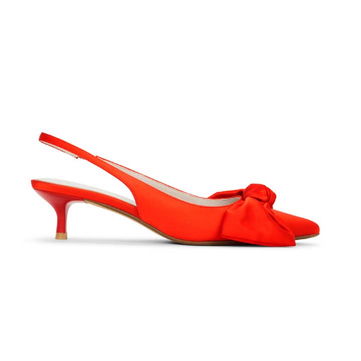 ELISE IN RED SATIN for wholesale by Yosi Samra