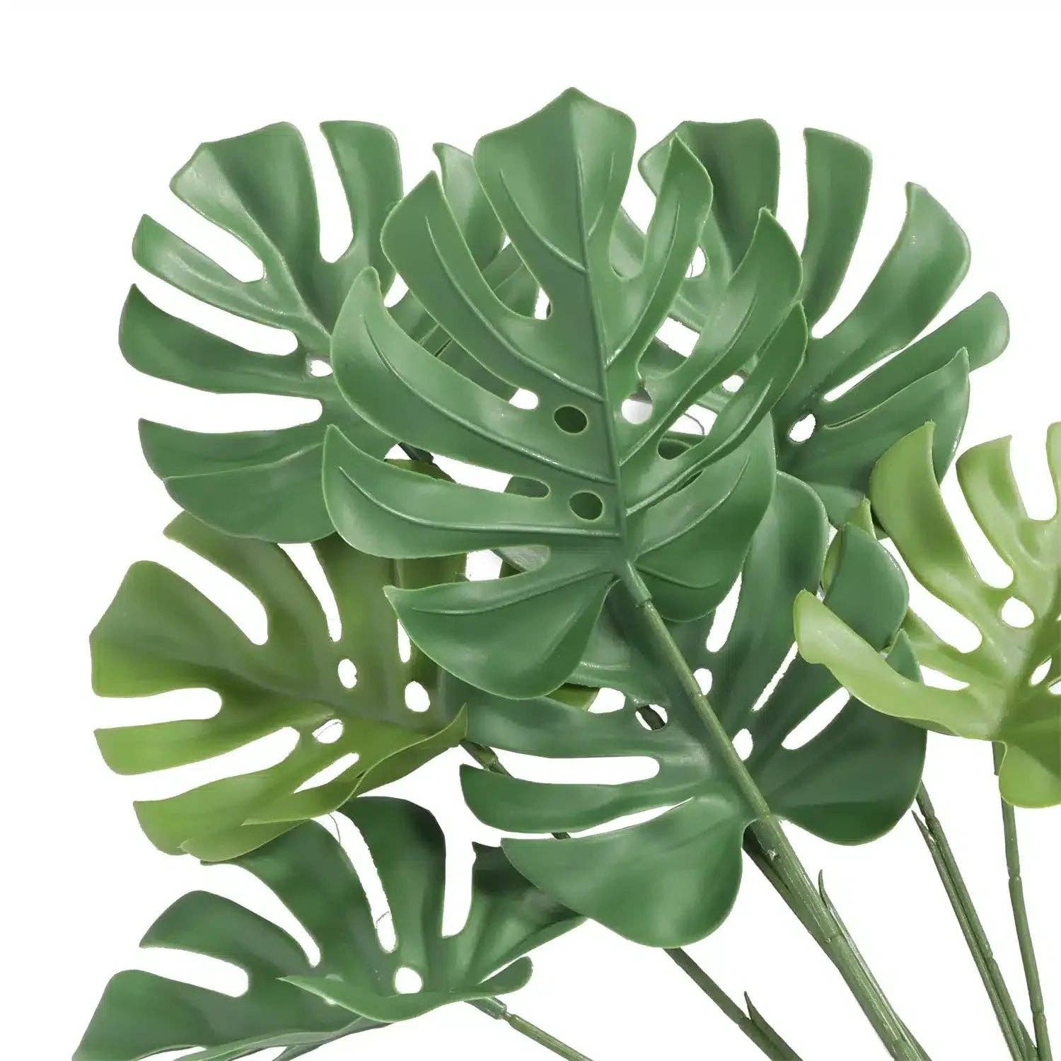 Designer Plants - Vente Plantes artificielles - Philodendron artificiel à feuilles fendues Monstera, tige de 24 pouces, résistante aux UV (résistante à l'extérieur)7