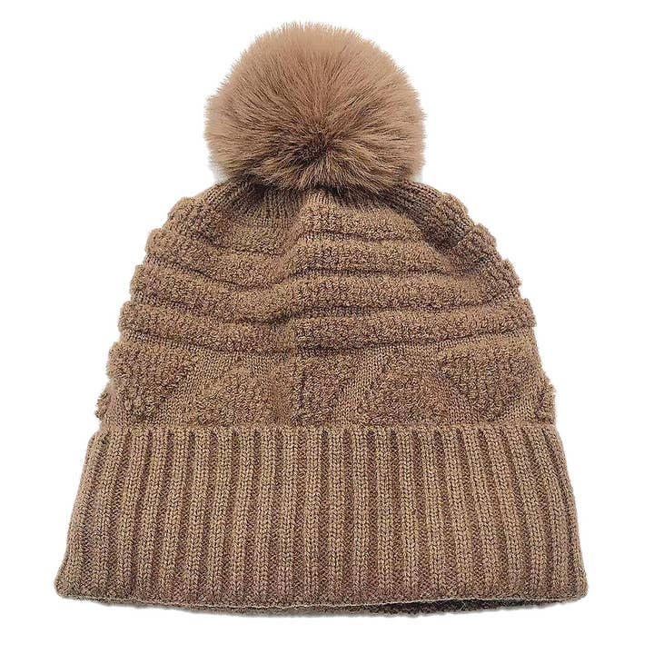Fashion City – wholesale Mössa - Dam – Lurvig mössa med Pom-pom