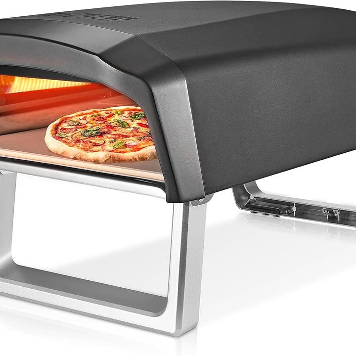 Primo Brands Group - Wholesale Outdoor Grill Tools - Commercial Chef Pizza Oven Outdoor - Gas Pizza Oven Propane - Portable Pizza Ovens for Outside - Stone Brick Pizza Maker Oven Grill with Dual L-Shaped Burner0