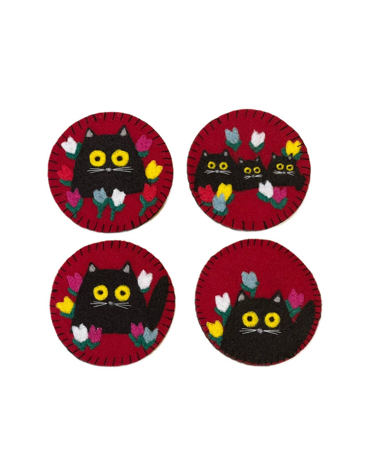 Genius Premium Craft - Wholesale DIY Craft Kit - Maud Lewis-Inspired Felt & Sew DIY Coaster Kits3