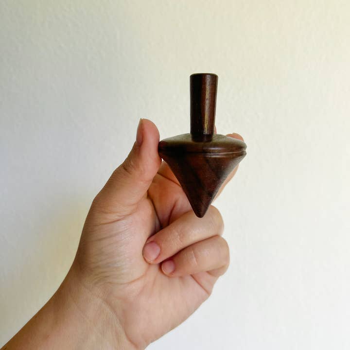 Make It Slow | Modern Woodworking the Old Fashioned Way - Wholesale Wood Toy - Kids - Toy Hardwood Top Spinner | Classic Game Stocking Stuffer