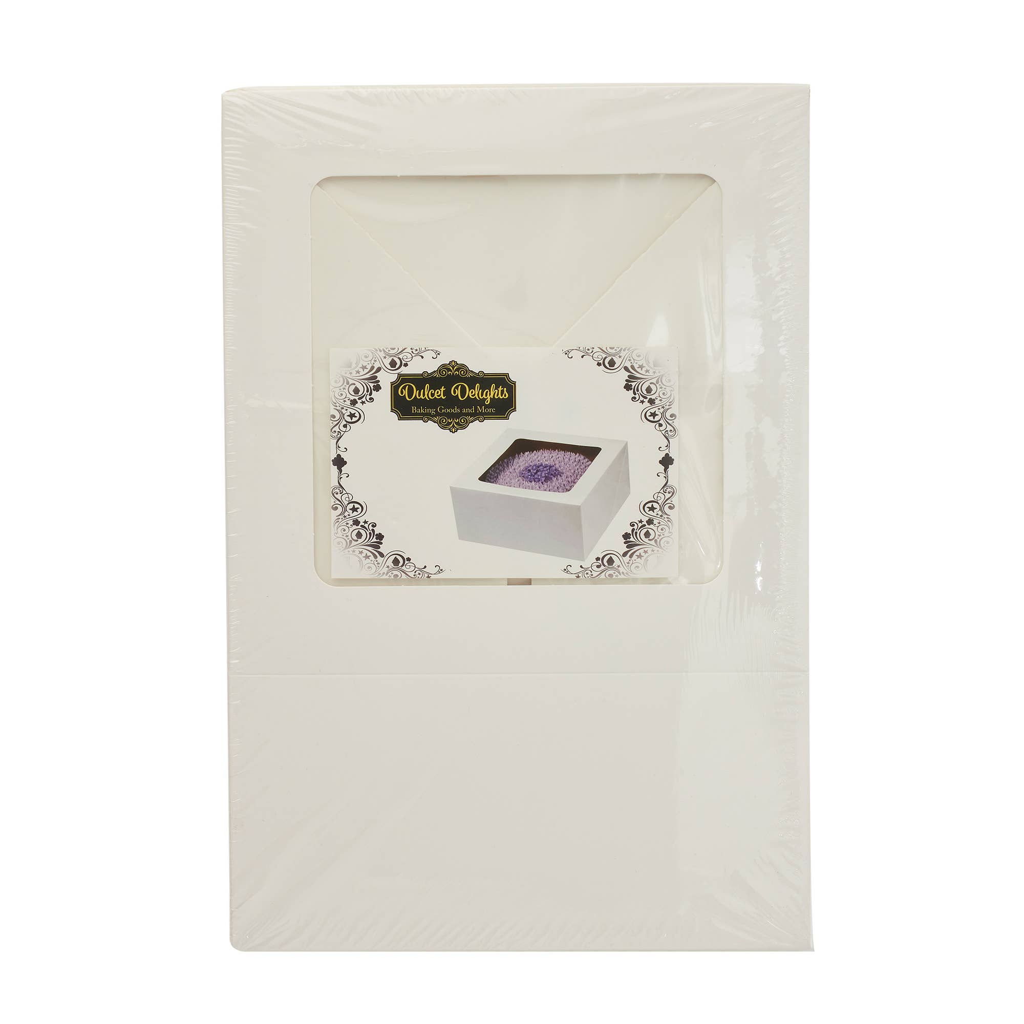 Blanc Boîtes de boulangerie avec fenêtre | Paquet de 20 boîtes de 10 po H x 10 po L x 5 po H en vente sur Faire7